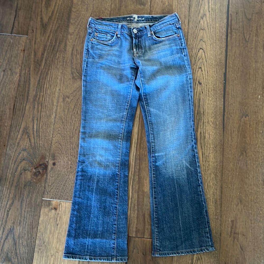 7 For All Mankind Swarovski Jeans Boot Cut Size 27